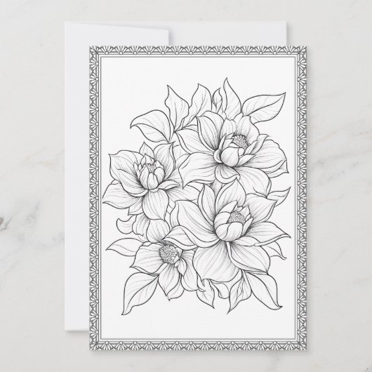 Eenvoudige elegante bloemenkleur uw eigen Wenskaar Bedankkaart (Voorkant)