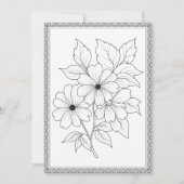 Eenvoudige elegante bloemenkleur uw eigen Wenskaar Bedankkaart (Voorkant)