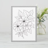 Eenvoudige elegante bloemenkleur uw eigen Wenskaar Bedankkaart (Staand voorkant)