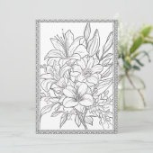 Eenvoudige elegante bloemenkleur uw eigen Wenskaar Bedankkaart (Staand voorkant)