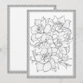 Eenvoudige elegante bloemenkleur uw eigen Wenskaar Bedankkaart (Voorkant / Achterkant)