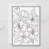 Eenvoudige elegante bloemenkleur uw eigen Wenskaar Bedankkaart (Voorkant)