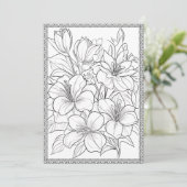 Eenvoudige elegante bloemenkleur uw eigen Wenskaar Bedankkaart (Staand voorkant)