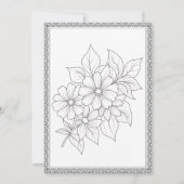 Eenvoudige elegante bloemenkleur uw eigen Wenskaar Bedankkaart (Voorkant)