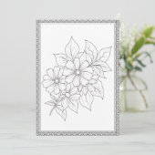 Eenvoudige elegante bloemenkleur uw eigen Wenskaar Bedankkaart (Staand voorkant)