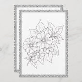 Eenvoudige elegante bloemenkleur uw eigen Wenskaar Bedankkaart (Voorkant / Achterkant)