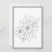 Eenvoudige elegante bloemenkleur uw eigen Wenskaar Bedankkaart (Voorkant)