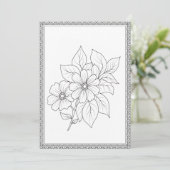 Eenvoudige elegante bloemenkleur uw eigen Wenskaar Bedankkaart (Staand voorkant)