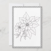 Eenvoudige elegante bloemenkleur uw eigen Wenskaar Bedankkaart (Voorkant)