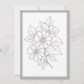 Eenvoudige elegante bloemenkleur uw eigen Wenskaar Bedankkaart (Voorkant)