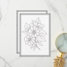 Eenvoudige elegante bloemenkleur uw eigen Wenskaar Bedankkaart