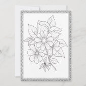 Eenvoudige elegante bloemenkleur uw eigen Wenskaar Bedankkaart (Voorkant)