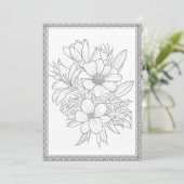 Eenvoudige elegante bloemenkleur uw eigen Wenskaar Bedankkaart (Staand voorkant)