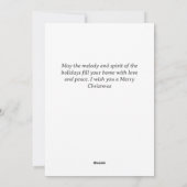 Eenvoudige Elegante Bloemige Kerst Familie Foto Feestdagenkaart (Achterkant)