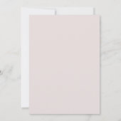 Eenvoudige elegante blush roze trouwuitnodiging (Achterkant)