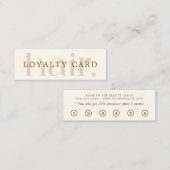 Eenvoudige elegante Boho Brown Beauty Flat Klantenkaartje (Voorkant / Achterkant)