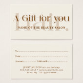 Eenvoudige elegante Boho Brown Beauty Visitekaartje (Voorkant /achterkant)