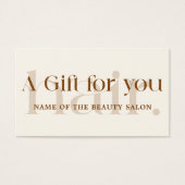 Eenvoudige elegante Boho Brown Beauty Visitekaartje (Voorkant)