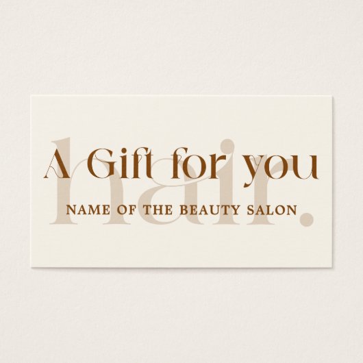 Eenvoudige elegante Boho Brown Beauty Visitekaartje (Voorkant)