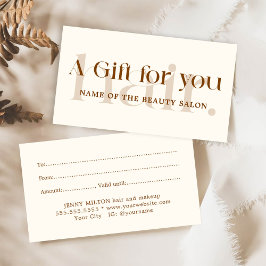 Eenvoudige elegante Boho Brown Beauty Visitekaartje