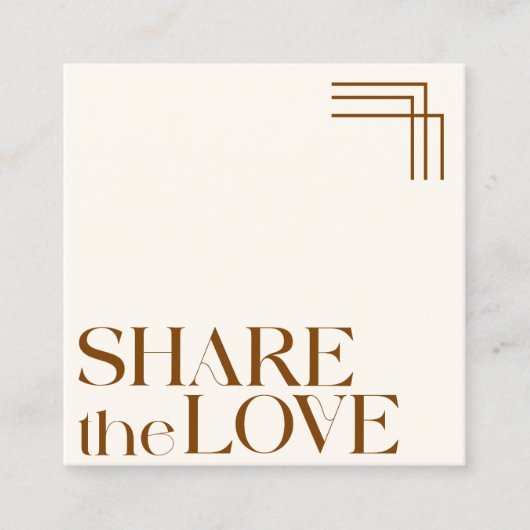 Eenvoudige Elegante Boho Brown Verwijzende Kaart (Voorkant)