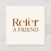 Eenvoudige Elegante Boho Brown Verwijzende Kaart (Voorkant)