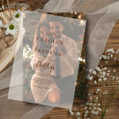 Eenvoudige elegante Boho rustieke bruiloft Vellum Uitnodigingen