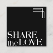 Eenvoudige Elegante Boho Zwart Wit Referral Kaart (Voorkant)