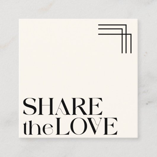 Eenvoudige Elegante Boho Zwart Wit Referral Kaart (Voorkant)