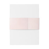 Eenvoudige Elegante Bord Blush Roze Bruiloft Uitnodigingen Wikkel (Achterkant Voorbeeld)