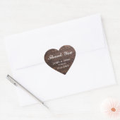 Eenvoudige Elegante Bosbruiloft Bedanksticker Hart Sticker (Envelop)