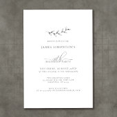 Eenvoudige elegante botanische 90e verjaardag kaart