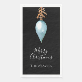 Eenvoudige Elegante Botanische Blauwe Waterverf Ke Servet