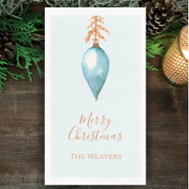 Eenvoudige Elegante Botanische Blauwe Waterverf Ke Servet