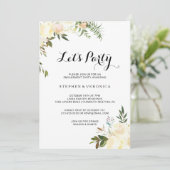 Eenvoudige Elegante Botanische Bloemen Laten we fe Kaart (Staand voorkant)