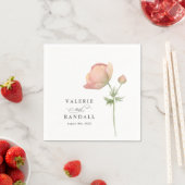 Eenvoudige elegante botanische bruiloft servet (Insitu)