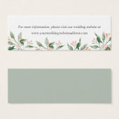 Eenvoudige Elegante Botanische Bruiloft Website En Mini Visitekaartjes (Voorkant /achterkant)