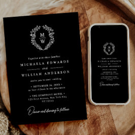 Eenvoudige elegante botanische krans tekst alleen kaart