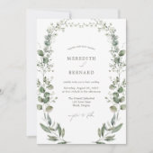 Eenvoudige Elegante Botanische Trouwfoto Kaart (Voorkant)