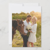 Eenvoudige Elegante Botanische Trouwfoto Kaart (Achterkant)