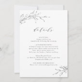 Eenvoudige elegante botanische trouwkaart kaart (Voorkant)