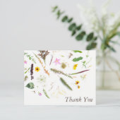 Eenvoudige elegante botanische wilde bloem Dank je Briefkaart (Staand voorkant)