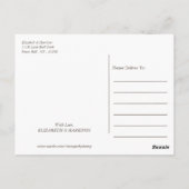 Eenvoudige elegante botanische wilde bloem Dank je Briefkaart (Achterkant)