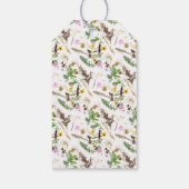 Eenvoudige elegante botanische wilde bloemen bruil cadeaulabel (Achterkant)