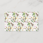 Eenvoudige elegante botanische wilde bloemen bruil informatiekaartje (Achterkant)