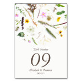 Eenvoudige elegante botanische wilde bloemen bruil kaart (Achterkant)