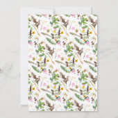 Eenvoudige elegante botanische wilde bloemen bruil kaart (Achterkant)