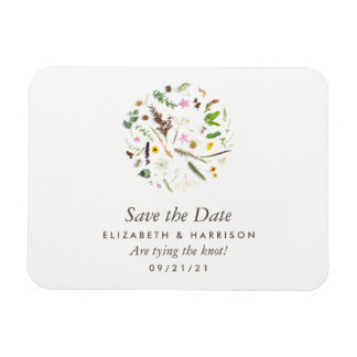 Eenvoudige elegante botanische wilde bloemen bruil magneet