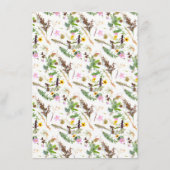 Eenvoudige elegante botanische wilde bloemen bruil menu (Achterkant)