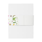 Eenvoudige elegante botanische wilde bloemen bruil uitnodigingen wikkel (Achterkant Voorbeeld)